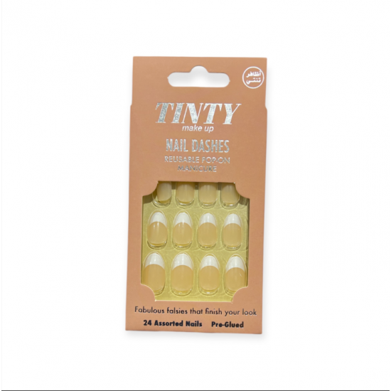 تنتي ميك اب طقم اظافر لاصقة 24 قطعة درجة ms18