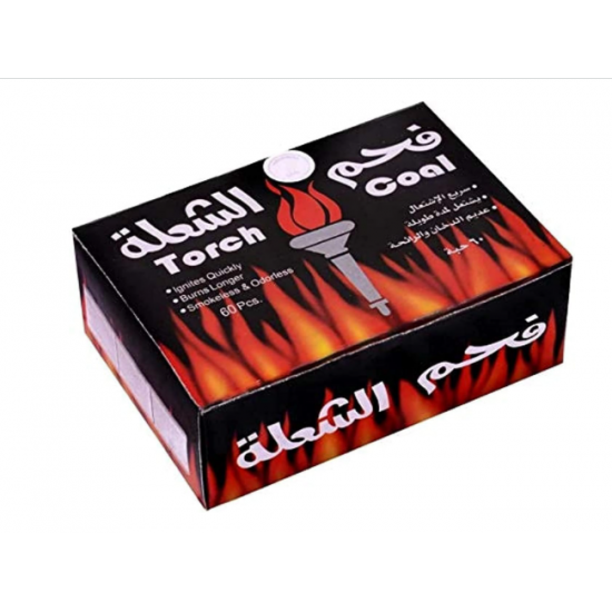 فحم الشعله سريع الاشتعال عدد 60 حبه فحم الشعله سريع الاشتعال عدد 60 حبه