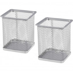 حامل اقلام معدني (شكل مربع) حامل اقلام معدني (شكل مربع)