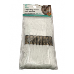 خيط تطريز ابيض