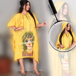 جلابية مغربية اصفر 