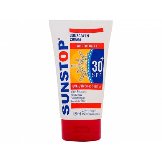 كريم واقي شمس بعامل حماية 30 SPF بفيتامين إي من صن ستوب - 120 مل