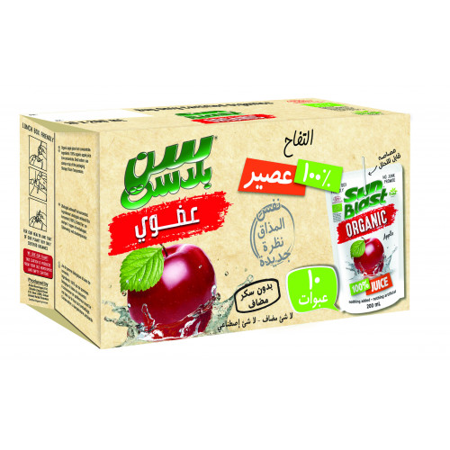 عصير التفاح العضوي 10×200 مل سن بلاست عصير التفاح العضوي 10×200 مل سن بلاست