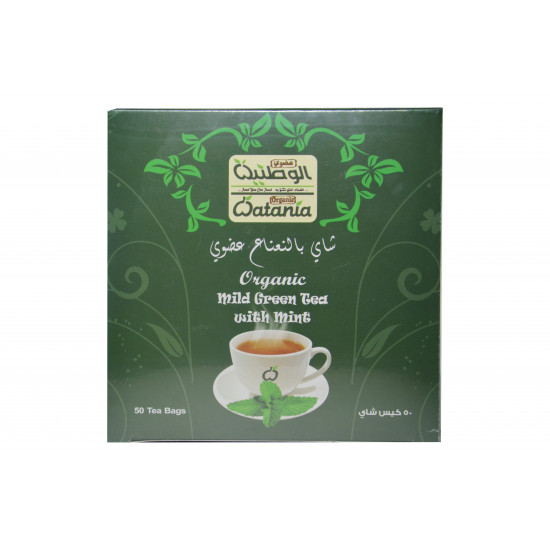 شاي اخضر بالنعناع عضوي الوطنية