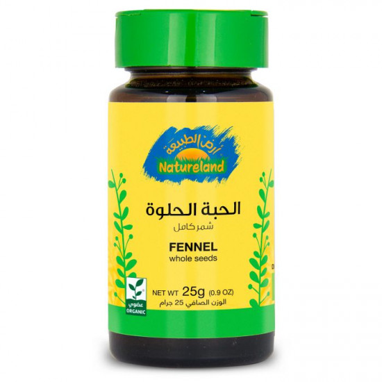 الحبة الحلوة -شمر بذور كاملة 25جم ارض الطبيعة الحبة الحلوة -شمر بذور كاملة 25جم ارض الطبيعة