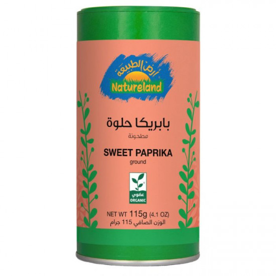 بابريكا حلوة مطحونة 115جم عضوى ارض الطبيعة  بابريكا حلوة مطحونة 115جم عضوى ارض الطبيعة