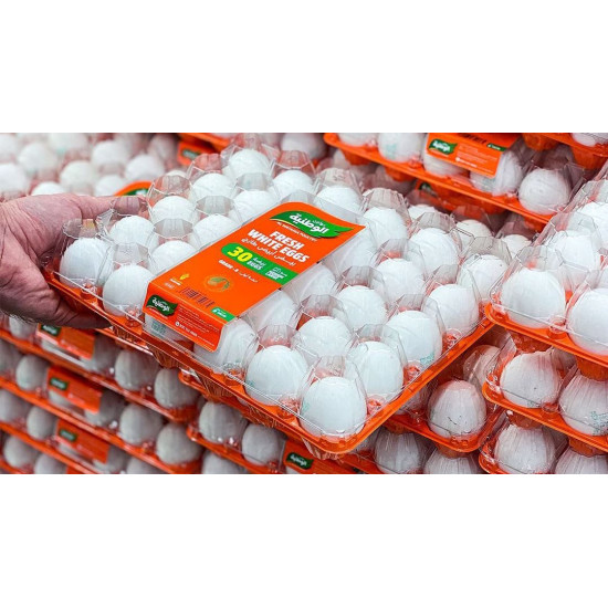 بيض ابيض دواجن الوطنية 30 بيضه بيض ابيض دواجن الوطنية 30 بيضه