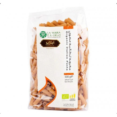 مكرونة حبوب كاملة عضوي سيداني 500جم ابازير مكرونة حبوب كاملة عضوي سيداني 500جم ابازير