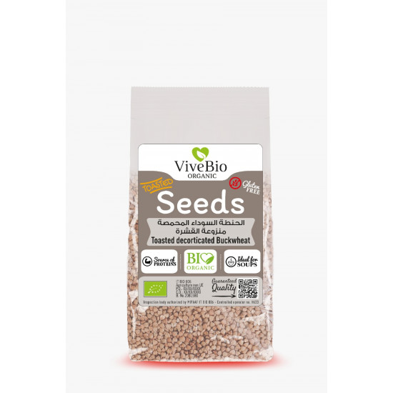 الحنطة السوداء المحمصة منزوعة القشرة 150جم فيف بايو الحنطة السوداء المحمصة منزوعة القشرة 150جم فيف بايو