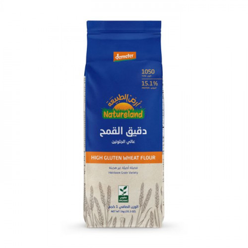 دقيق القمح 1050عالي الجلوتين ١كجم عضوي ارض الطبيعة دقيق القمح 1050عالي الجلوتين ١كجم عضوي ارض الطبيعة