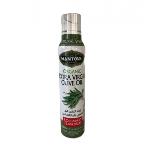 بخاخ زيت زيتون بكر ممتاز بنكهة اكليل الجبل 200 مل عضوي مانتوفيا