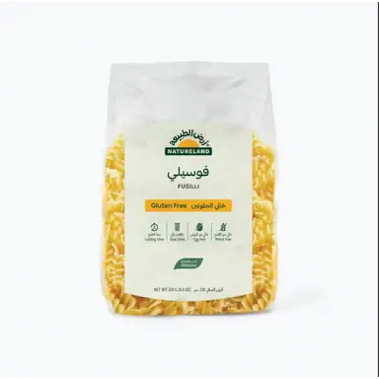 معكرونة فوسيلي ( من دقيق الذرة البيضاء) خالي من الجلوتين 250جم ارض الطبيعة معكرونة فوسيلي ( من دقيق الذرة البيضاء) خالي من الجلوتين 250جم ارض الطبيعة