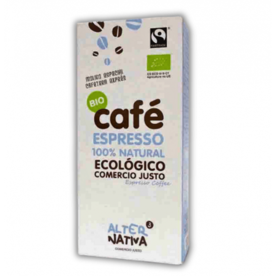 قهوة اسبريسو 250جم  عضوي خالية من الغلوتين نباتية قهوة اسبريسو 250جم  عضوي خالية من الغلوتين نباتية