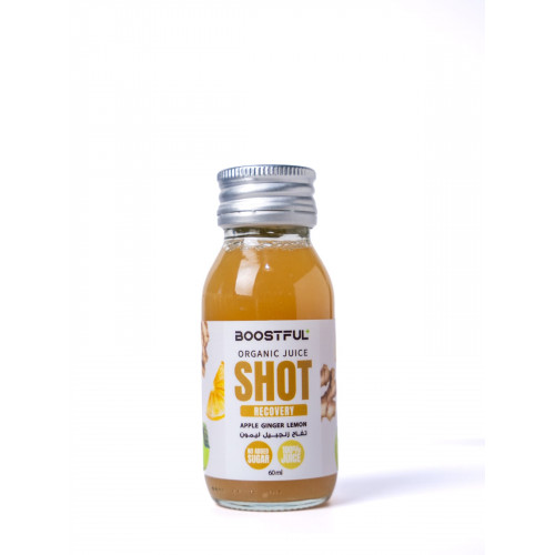 عصير عضوي تفاح زنجبيل ليمون معزز للعافية 60مل