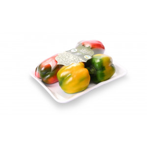 فلفل رومي ملون  عضوي 500 جم طبق مزرعة  السلوى