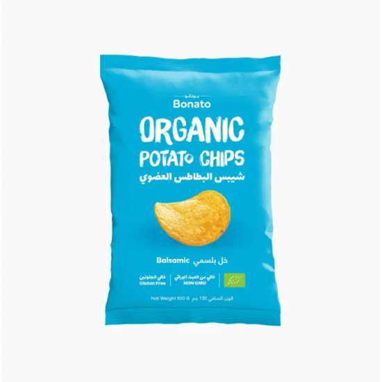 شيبس البطاطس العضوي خل بلسميك 100 جم بوناتو شيبس البطاطس العضوي خل بلسميك 100 جم بوناتو