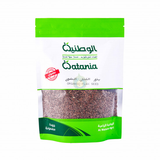 بذور الكتان البني العضوي 250جم الوطنية  بذور الكتان البني العضوي 250جم الوطنية