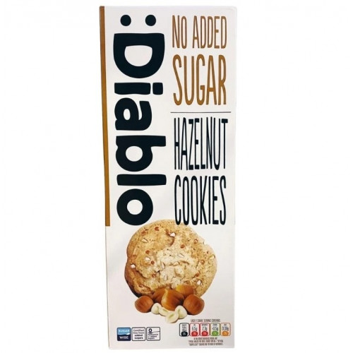 ديابلو كوكيز بالبندق خالي من السكر المـضاف 135 جرام ديابلو كوكيز بالبندق خالي من السكر المـضاف 135 جرام