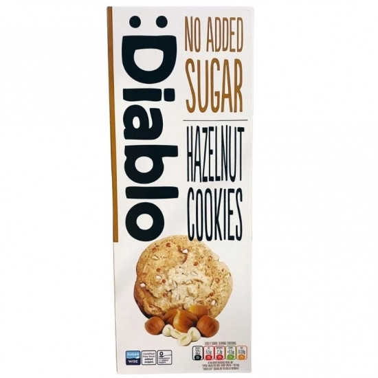 ديابلو كوكيز بالبندق خالي من السكر المـضاف 135 جرام ديابلو كوكيز بالبندق خالي من السكر المـضاف 135 جرام