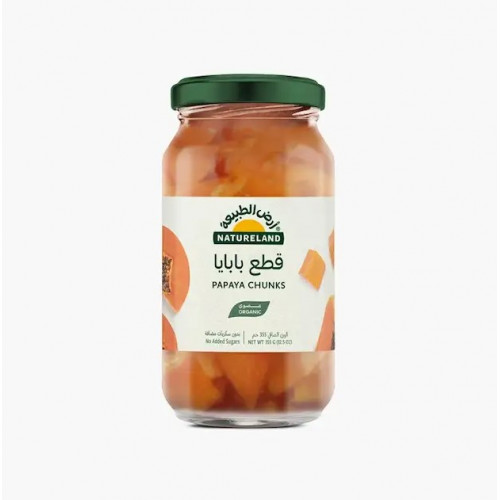 قطع بابايا عضوي 355جم عضوي خالي من الجلوتين   ارض الطبيعة  قطع بابايا عضوي 355جم عضوي خالي من الجلوتين   ارض الطبيعة