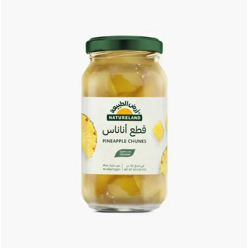 قطع الاناناس العضوي 355جم عضوي خالي من الجلوتين ارض الطبيعة  قطع الاناناس العضوي 355جم عضوي خالي من الجلوتين ارض الطبيعة