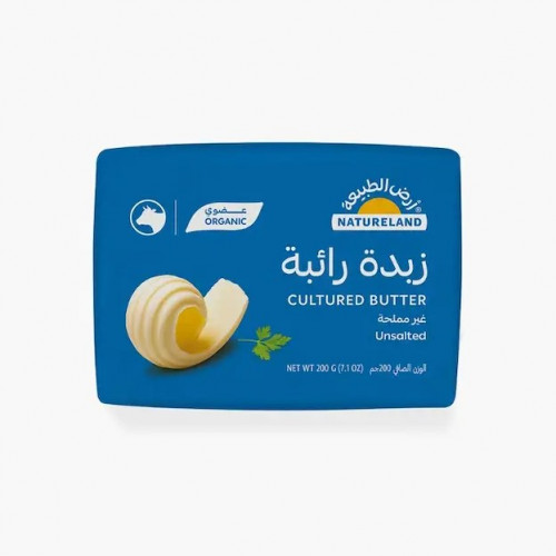 زبدة رائبة غير مملحة 200جم ارض الطبيعة  زبدة رائبة غير مملحة 200جم ارض الطبيعة