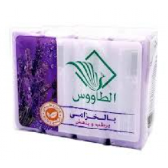 صابون الطاووس المغربي بالخزامي انتعاش ونعومة طبيعية 4 حبات *120جم 