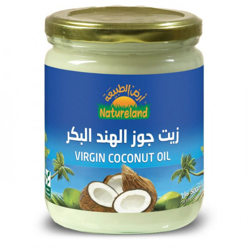 زيت جوز الهند بكر  500 مل ارض الطبيعة زيت جوز الهند بكر  500 مل ارض الطبيعة