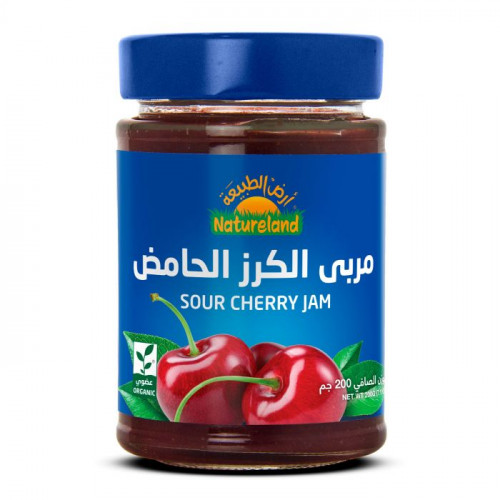 مربى الكرز الحامض 200جم عضوي ارض الطبيعة  مربى الكرز الحامض 200جم عضوي ارض الطبيعة