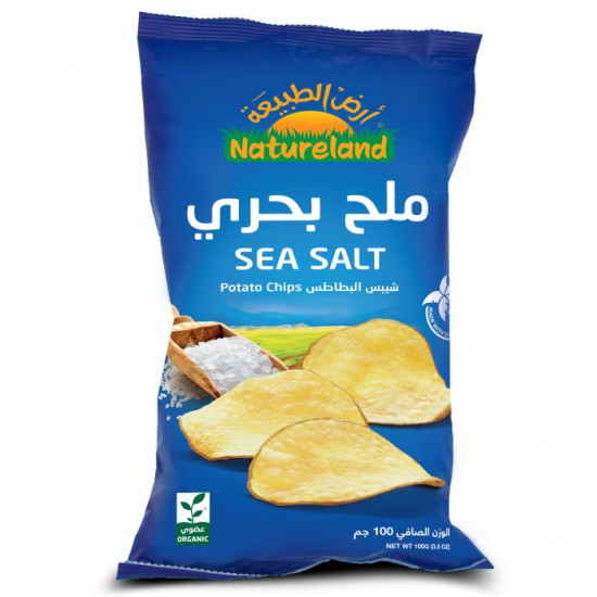 شيبس البطاطس العضوي بالملح البحري 100جم ارض الطبيعة شيبس البطاطس العضوي بالملح البحري 100جم ارض الطبيعة