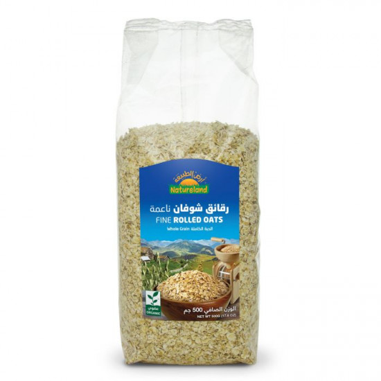 رقائق الشوفان الناعمة 500 جم عضوي ارض الطبيعة  رقائق الشوفان الناعمة 500 جم عضوي ارض الطبيعة