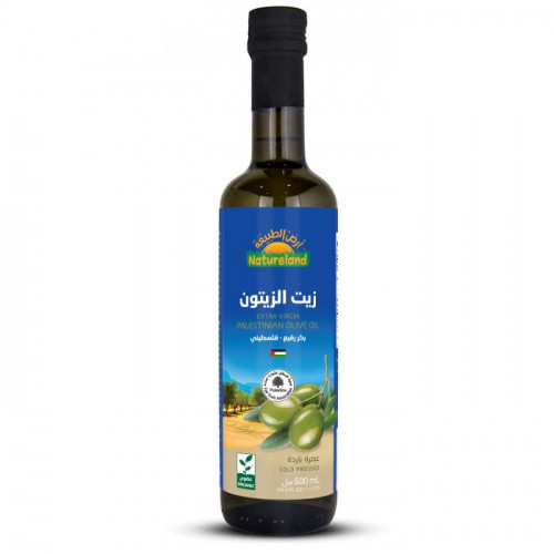زيت زيتون فلسطيني 500 مل عضوي ارض الطبيعة زيت زيتون فلسطيني 500 مل عضوي ارض الطبيعة