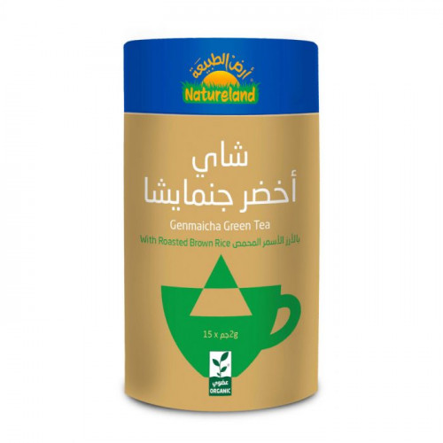 شاي أخضر جنمايشا  30جم عضوي ارض الطبيعة شاي أخضر جنمايشا  30جم عضوي ارض الطبيعة