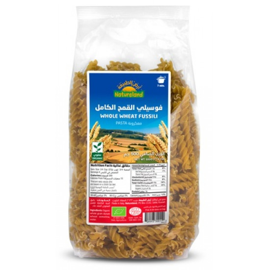 مكرونة فوسيلى القمح الكامل 500 جم من أرض الطبيعة مكرونة فوسيلى القمح الكامل 500 جم من أرض الطبيعة