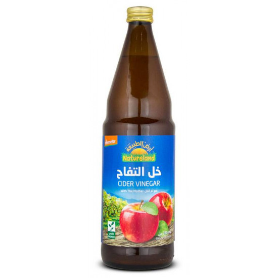 خل التفاح غير مفلتر 750مل عضوي ارض الطبيعة خل التفاح غير مفلتر 750مل عضوي ارض الطبيعة