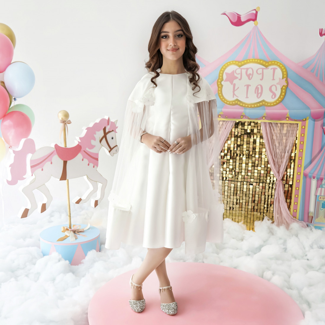 فستان بناتي فراشة سكري - m3626