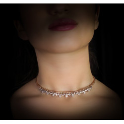 شوكر دمعة الألماس المستدير من دازل ذهب عيار 18 شوكر دمعة الألماس المستدير من دازل ذهب عيار 18