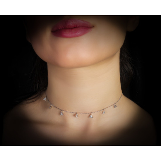 شوكر  الألماس المثلث من دازل ذهب عيار 18