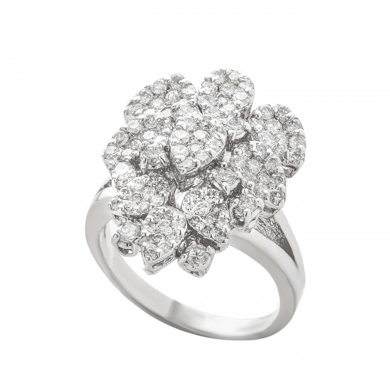 خاتم دمعة ألماس الراوند من مجموعة "دازل برايد " ذهب18