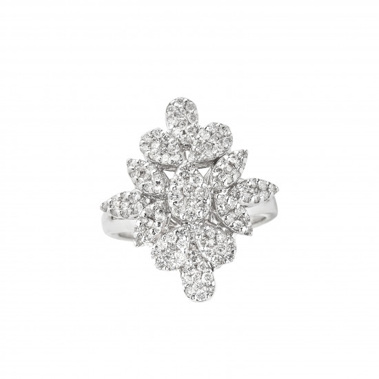 خاتم دمعة ألماس الراوند من مجموعة "دازل برايد" ذهب18