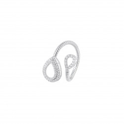 خاتم دمعة ألماس الراوند من مجموعة "دازل" ذهب 18