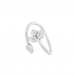 خاتم زهرة ألماس الراوند من مجموعة "دازل" ذهب 18