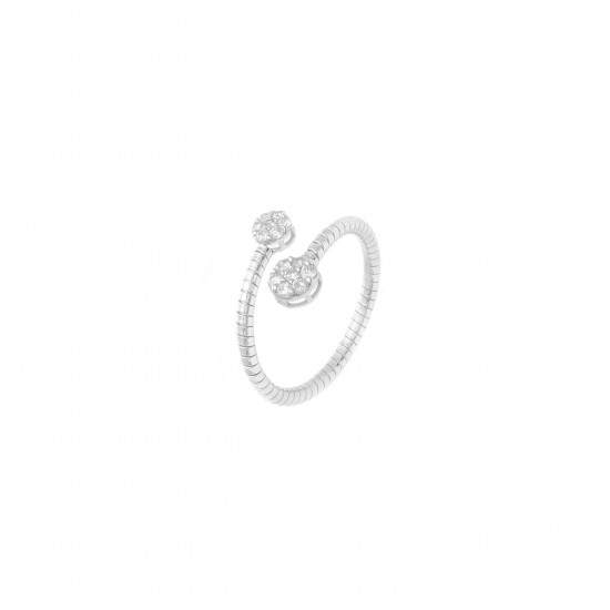 خاتم ألماس الراوند مجموعة "دازل"ذهب18