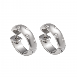 حلق ألماس الراوند من مجموعة "دازل" ذهب 18