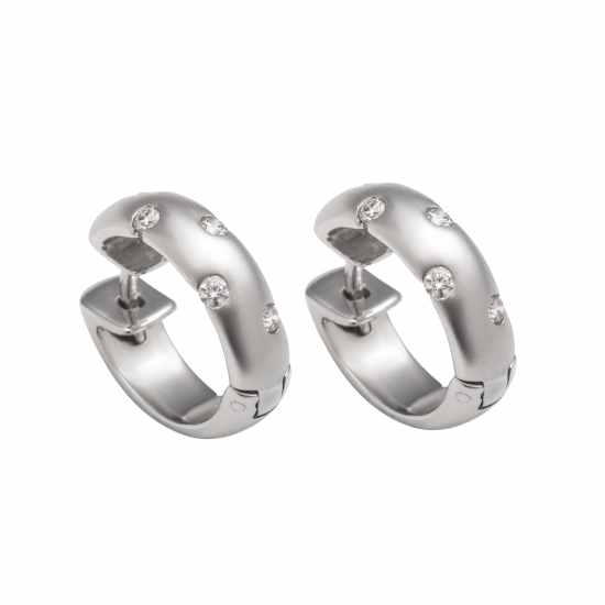 حلق ألماس الراوند من مجموعة "دازل" ذهب 18