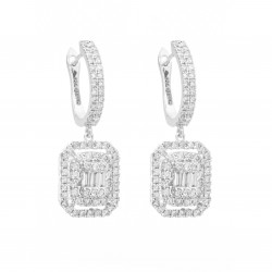 حلق ألماس الباجيت من مجموعة "ايليترو" ذهب 18 حلق ألماس الباجيت من مجموعة "ايليترو" ذهب 18