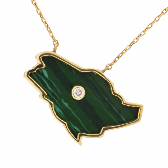 قلادة مملكة ألماس الراوند من مجموعة "روزاديل" ذهب 18