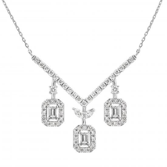 قلادة ألماس متعدد القصات من مجموعة "ايليترو" ذهب 18