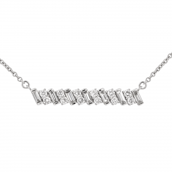 قلادة ألماس الباجيت  من مجموعة "ايليترو"ذهب 18