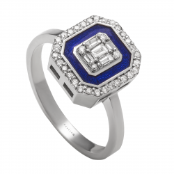 خاتم ألماس خماسي الباجيت من مجموعة "روزاديل" ذهب 18 خاتم ألماس خماسي الباجيت من مجموعة "روزاديل" ذهب 18